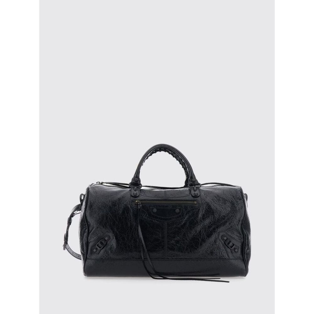 Balenciaga Men Balenciaga Le City Studded Lambskin Leather Travel Bag